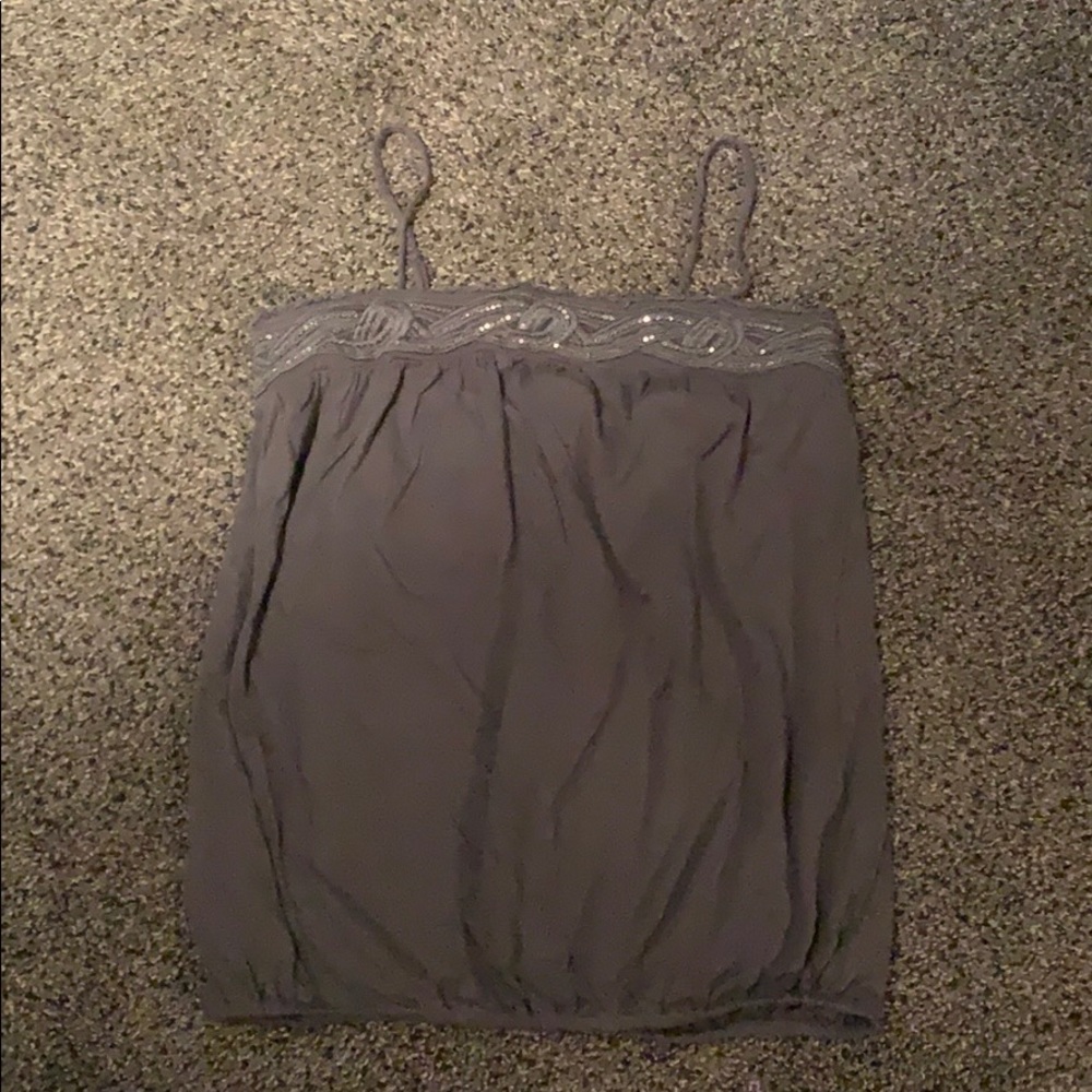 American Eagle adjustable strap grey tank